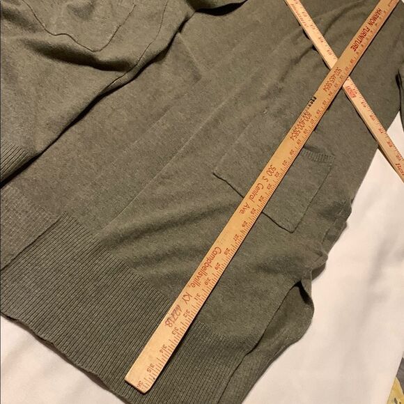 Debut Sage/Olive Green Open Front Cardigan Sweater - Picture 8 of 8